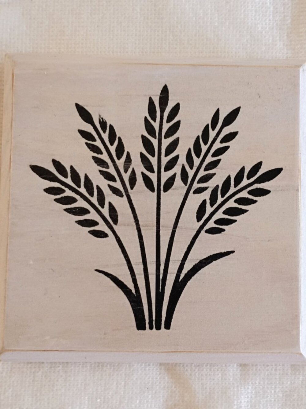 Set of 4 Farmhouse Rustic Wooden Coasters with Holder - 4.5" Bless This Home - Picture 4 of 9
